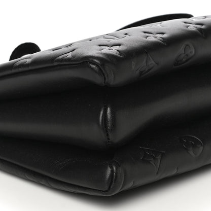 Louis Vuitton Lambskin Embossed Monogram Coussin PM Black 8 of 15