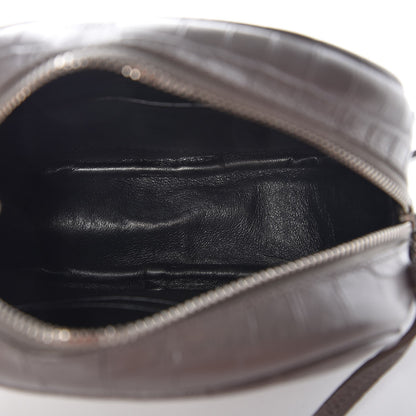 Saint Laurent Croc Calfskin Embossed Monogram Blogger Bag Fog 5 of 7