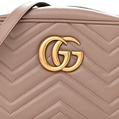 Gucci Calfskin Matelasse Small GG Marmont Chain Shoulder Bag Porcelain Rose 10 of 13