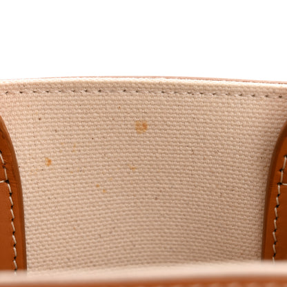 Celine Canvas Calfskin Mini Vertical Cabas Natural Tan 12 of 13