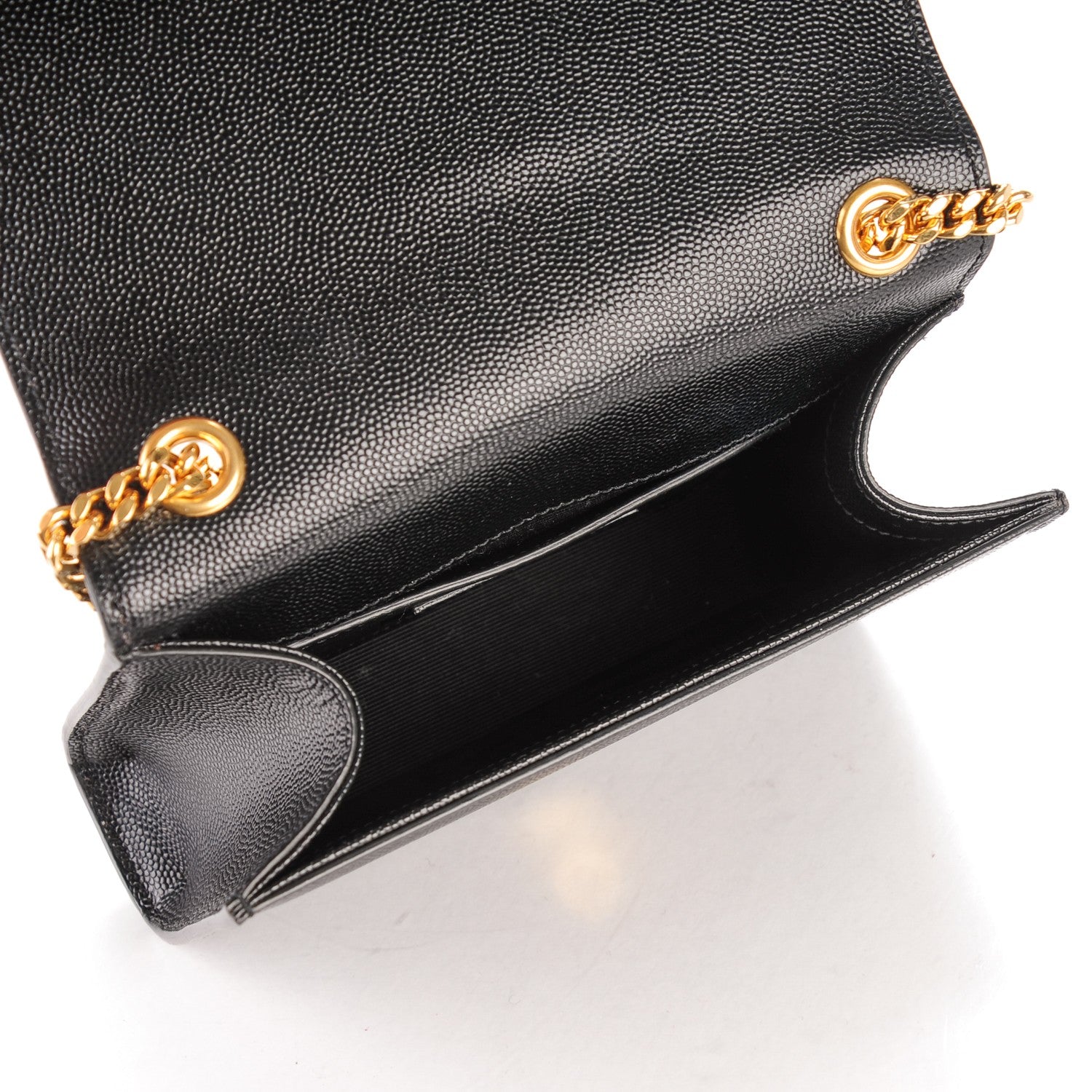 Saint Laurent Grain De Poudre Small Monogram Kate Satchel Black 5 of 7