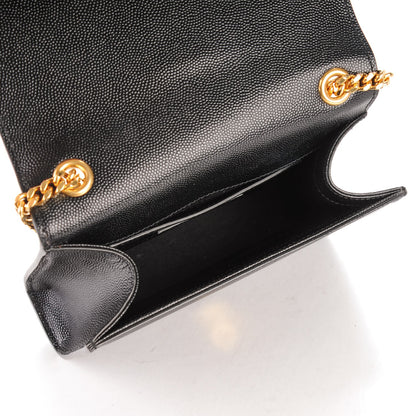 Saint Laurent Grain De Poudre Small Monogram Kate Satchel Black 5 of 7