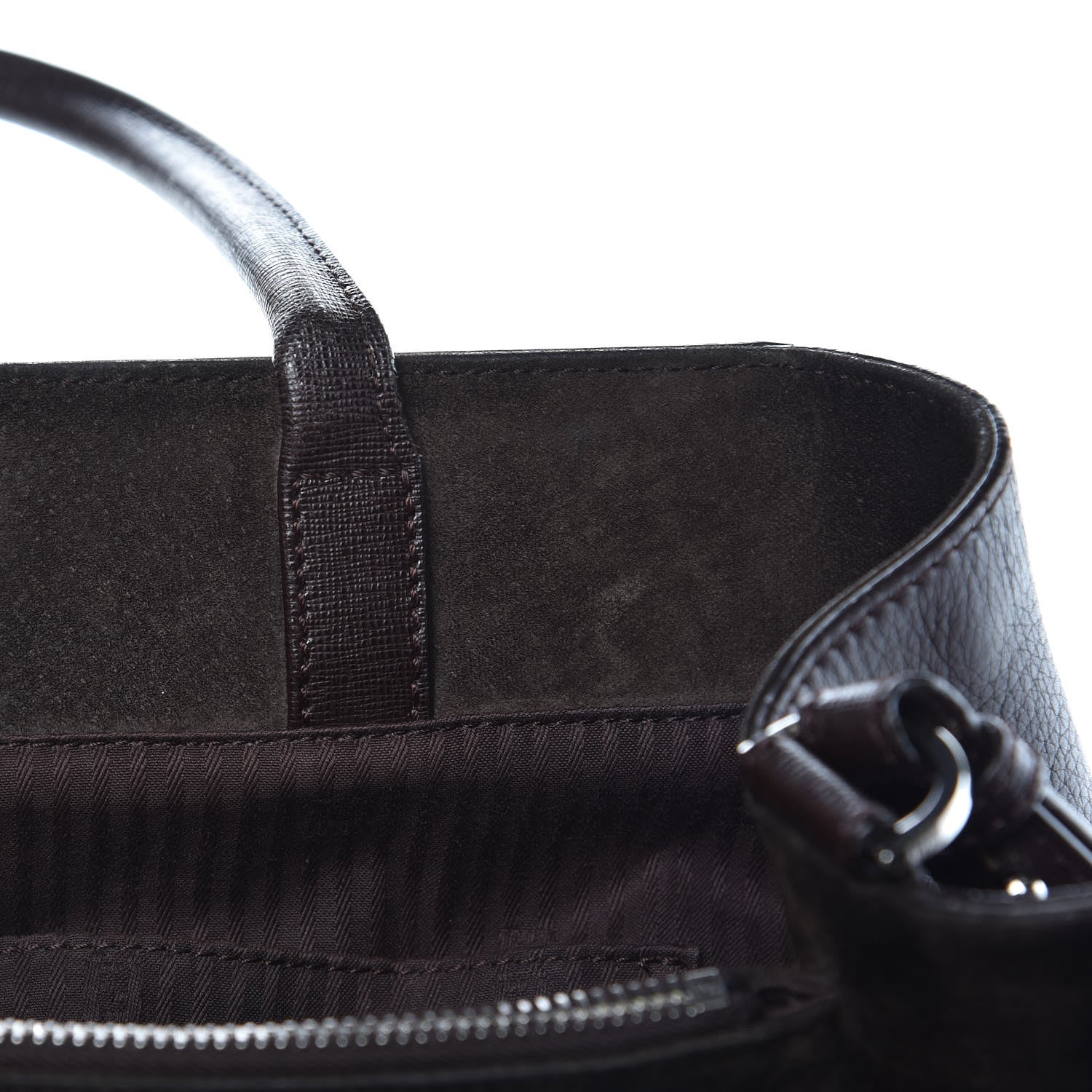 Fendi Vitello Elite Regular 2Jours Tote Caffe Noir 9 of 14