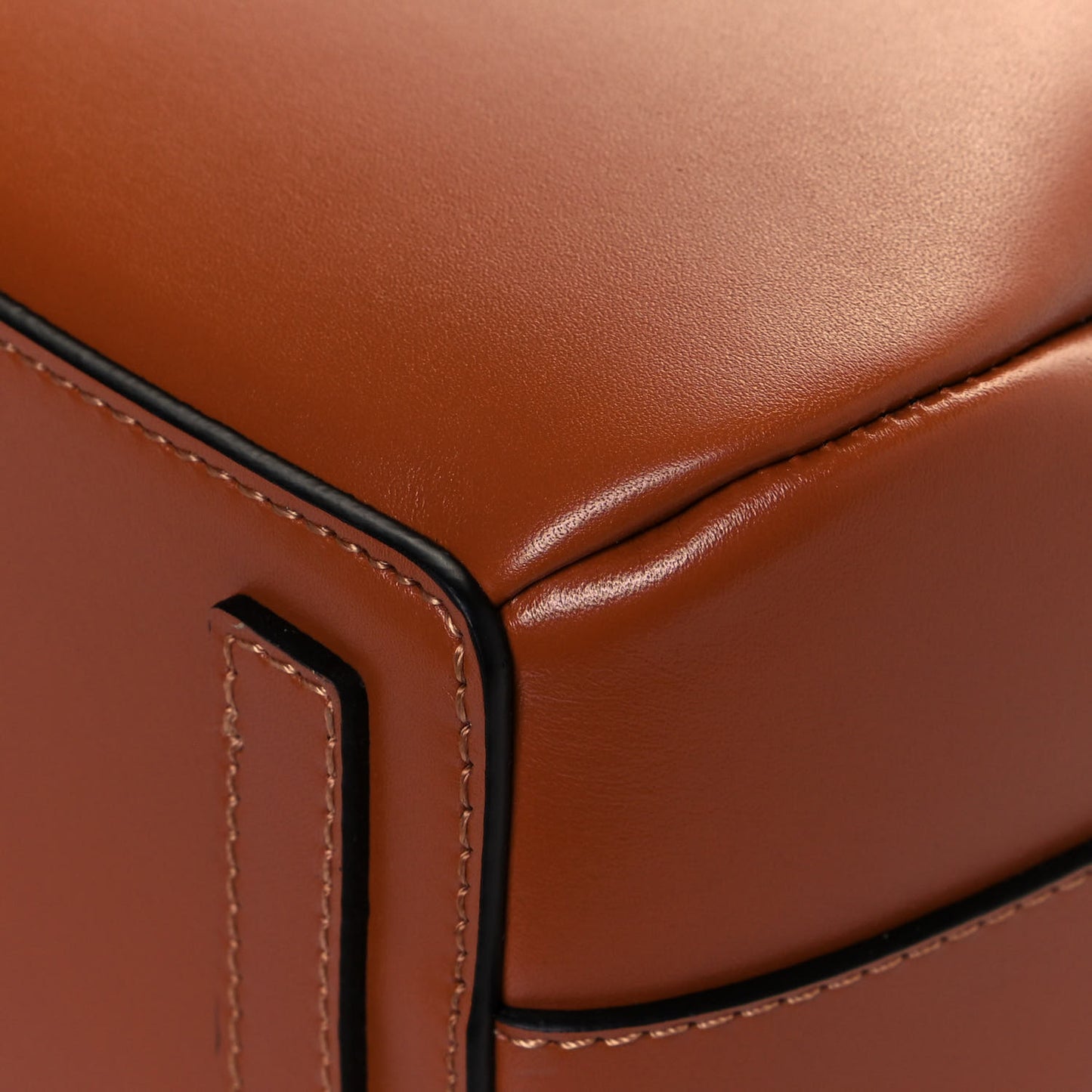 Boxcalf Mini Lazo Tote Tan