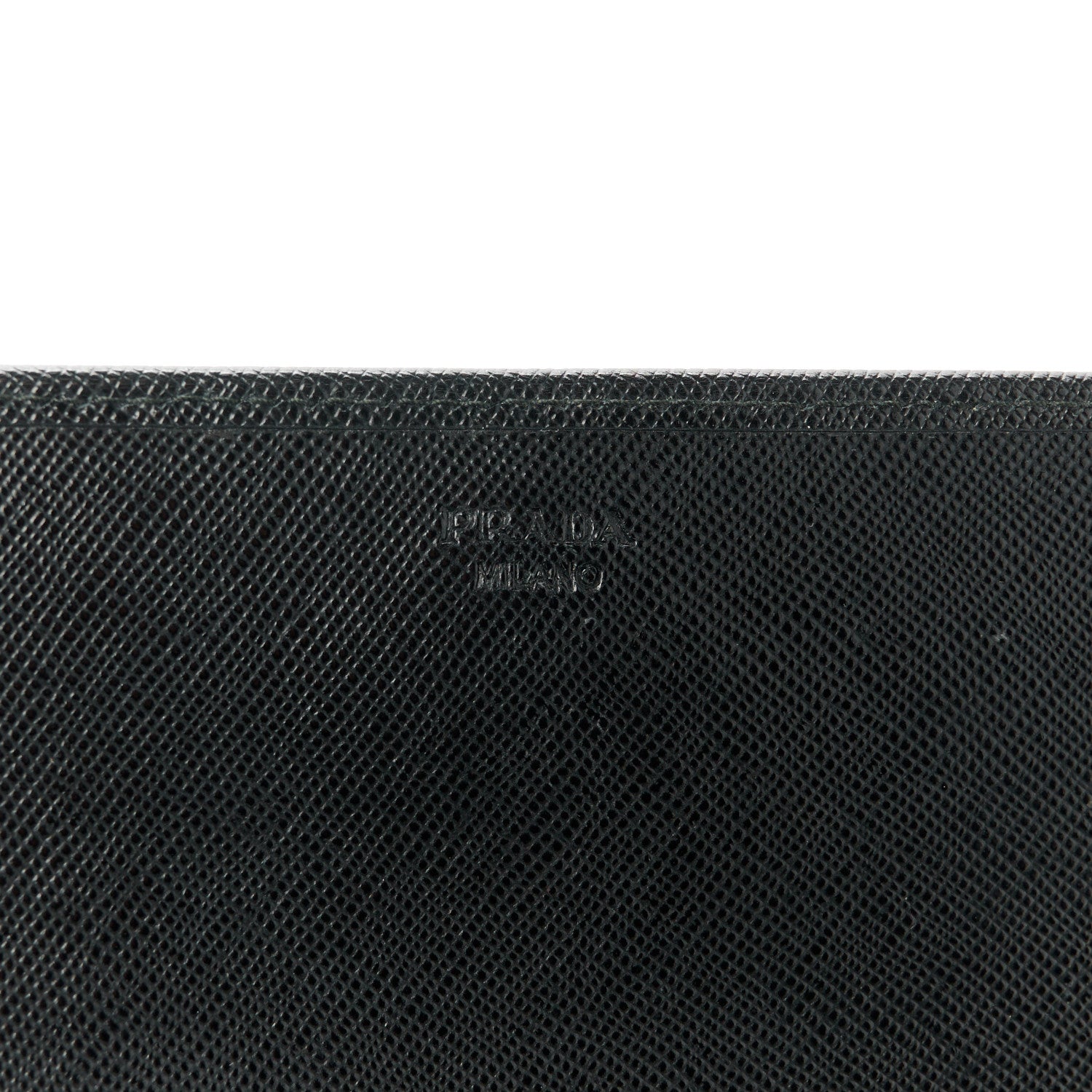 Prada Saffiano Metal Oro Chain Wallet Black 6 of 12