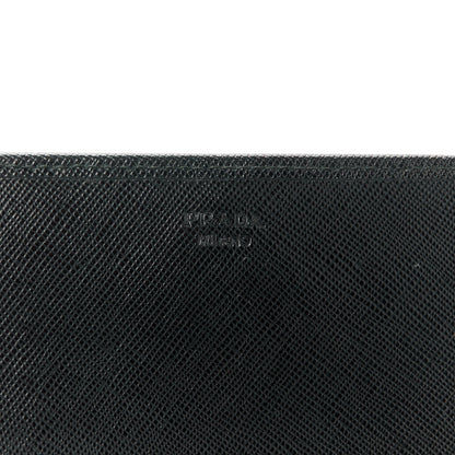Prada Saffiano Metal Oro Chain Wallet Black 6 of 12