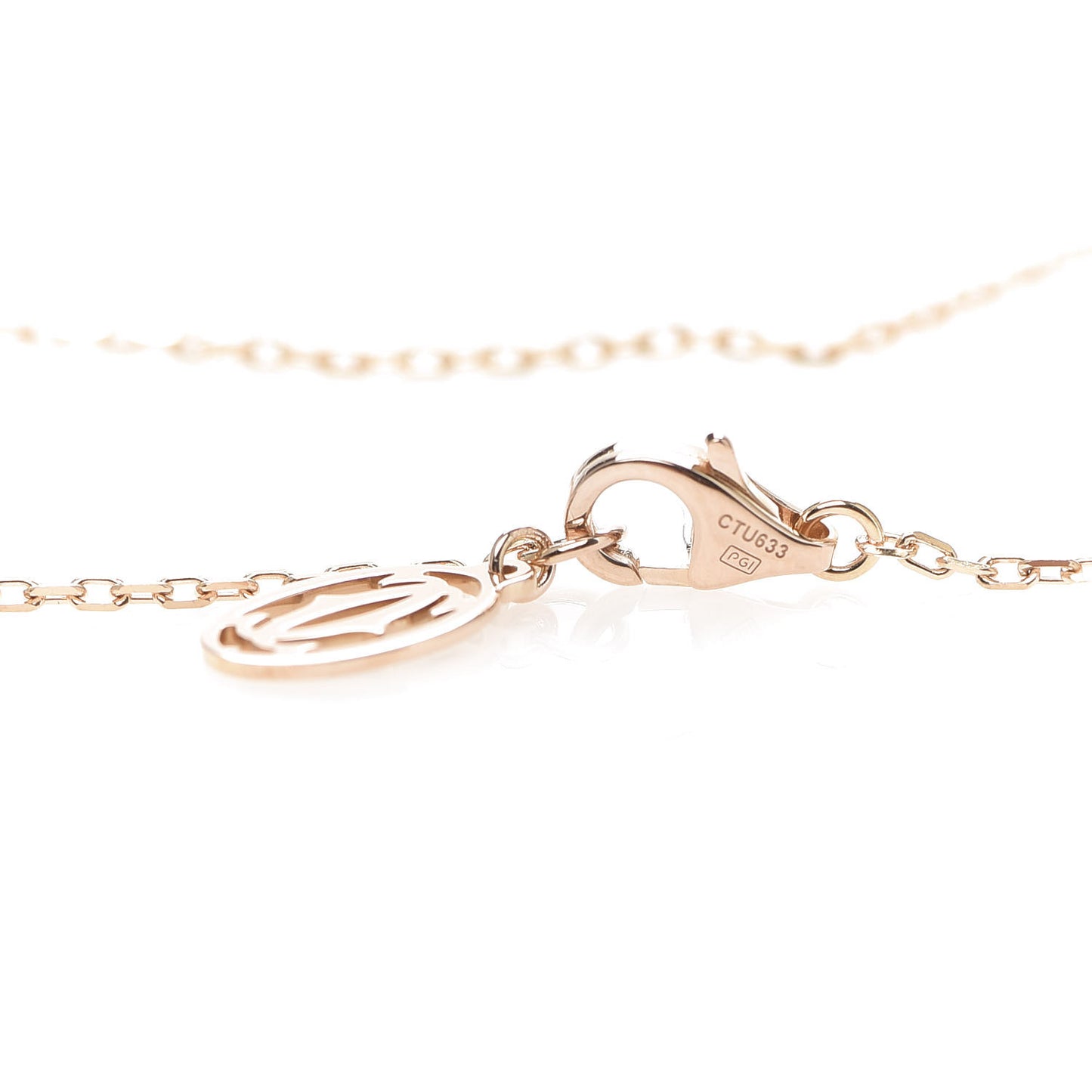 18K Pink Gold Diamond LM D'Amour Pendant Necklace