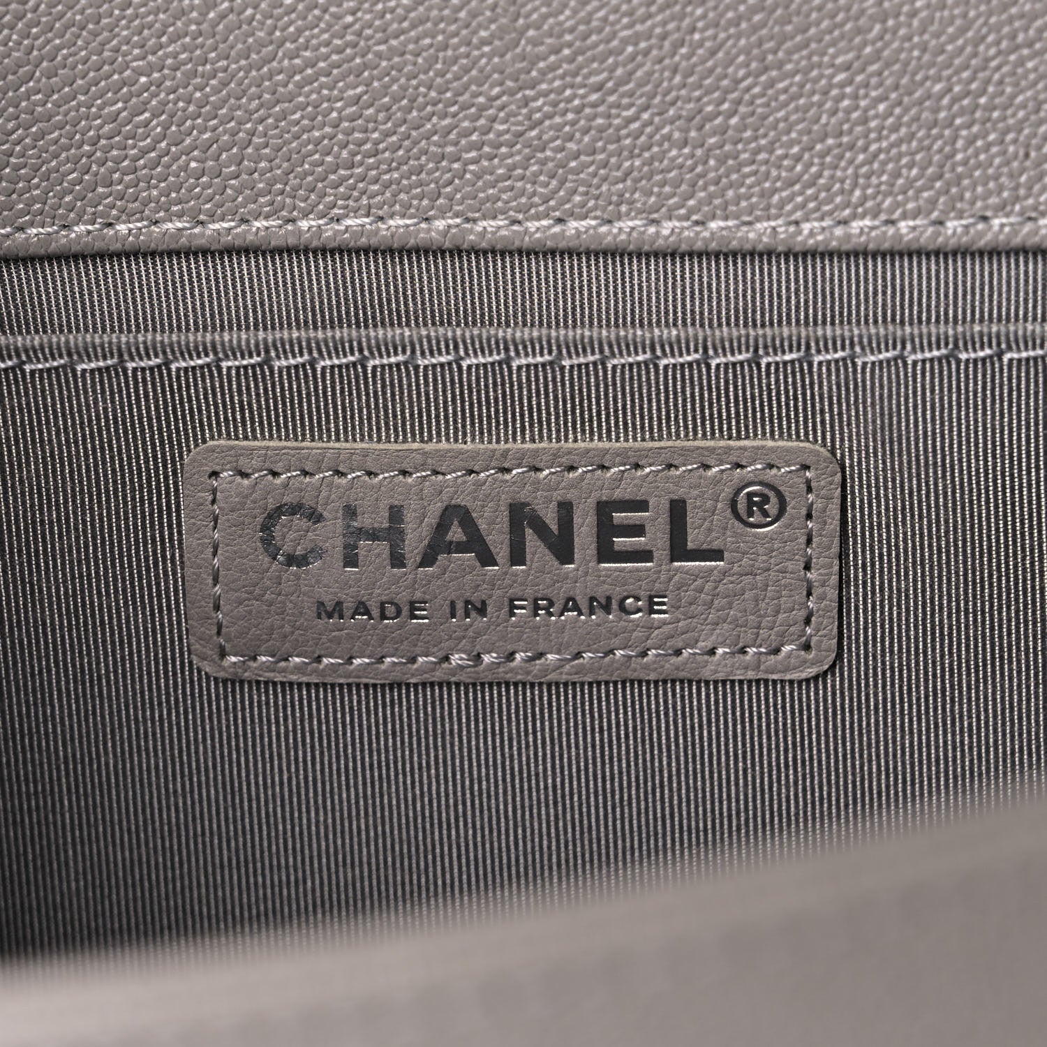Chanel Caviar Quilted Medium Boy Flap Light Grey 5 of 9