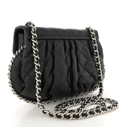 Chanel Washed Lambskin Quilted Medium Chain Around Flap  Black 3 of 10