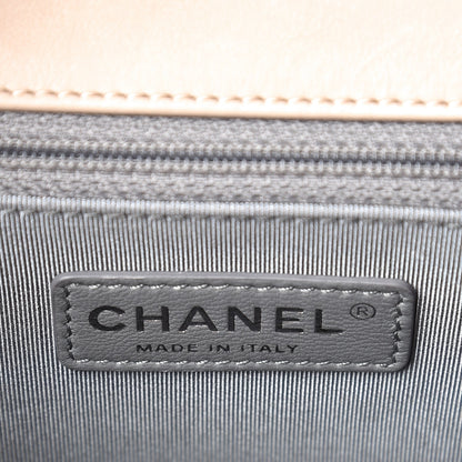Chanel Calfskin Double Stitch New Medium Boy Flap Beige 6 of 9