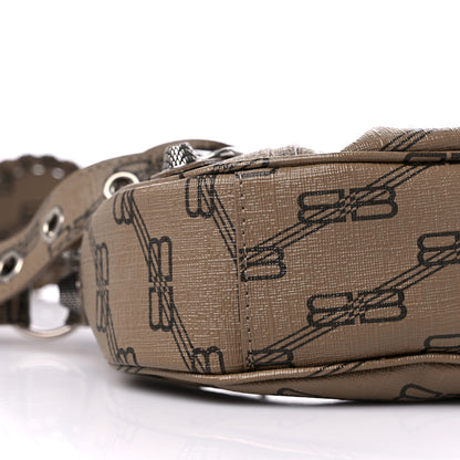 Balenciaga Coated Canvas BB Monogram Le Cagole Shoulder Bag XS Beige Brown 9 of 10