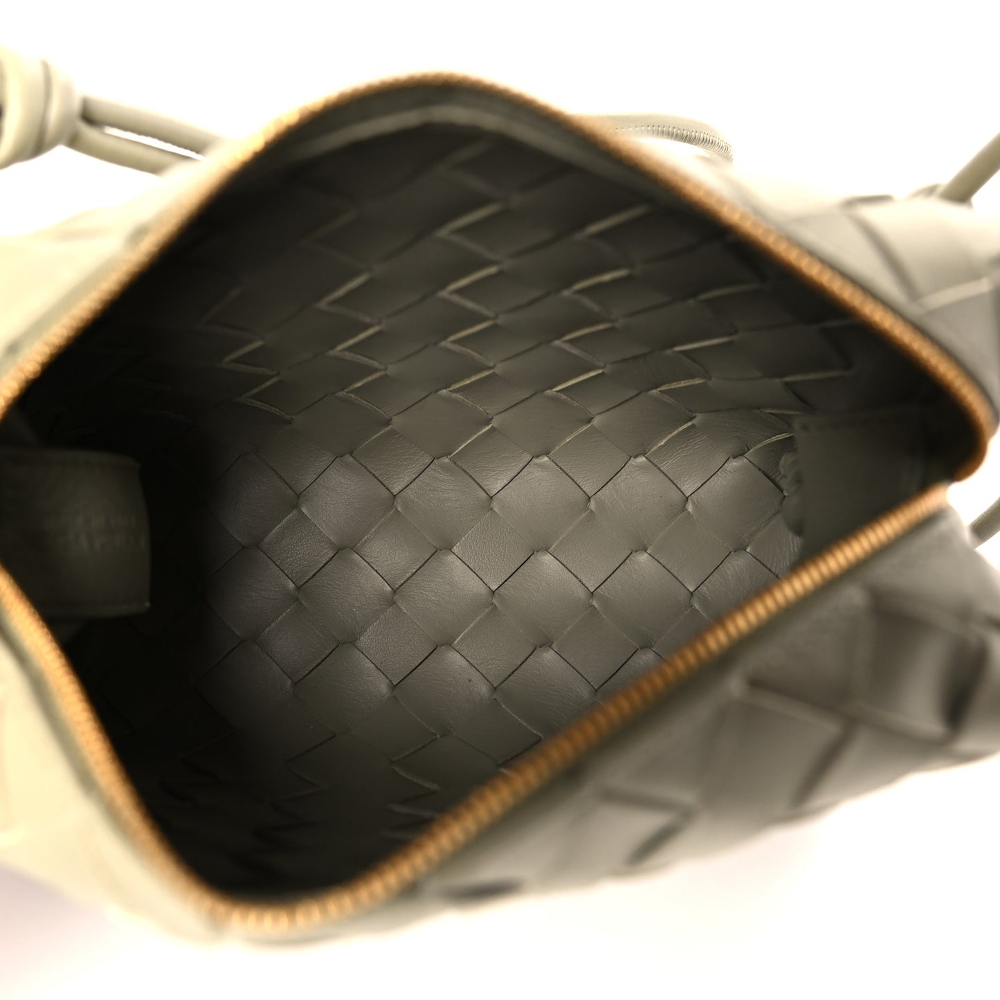 Nappa Intrecciato Mini Loop Camera Bag Travertine