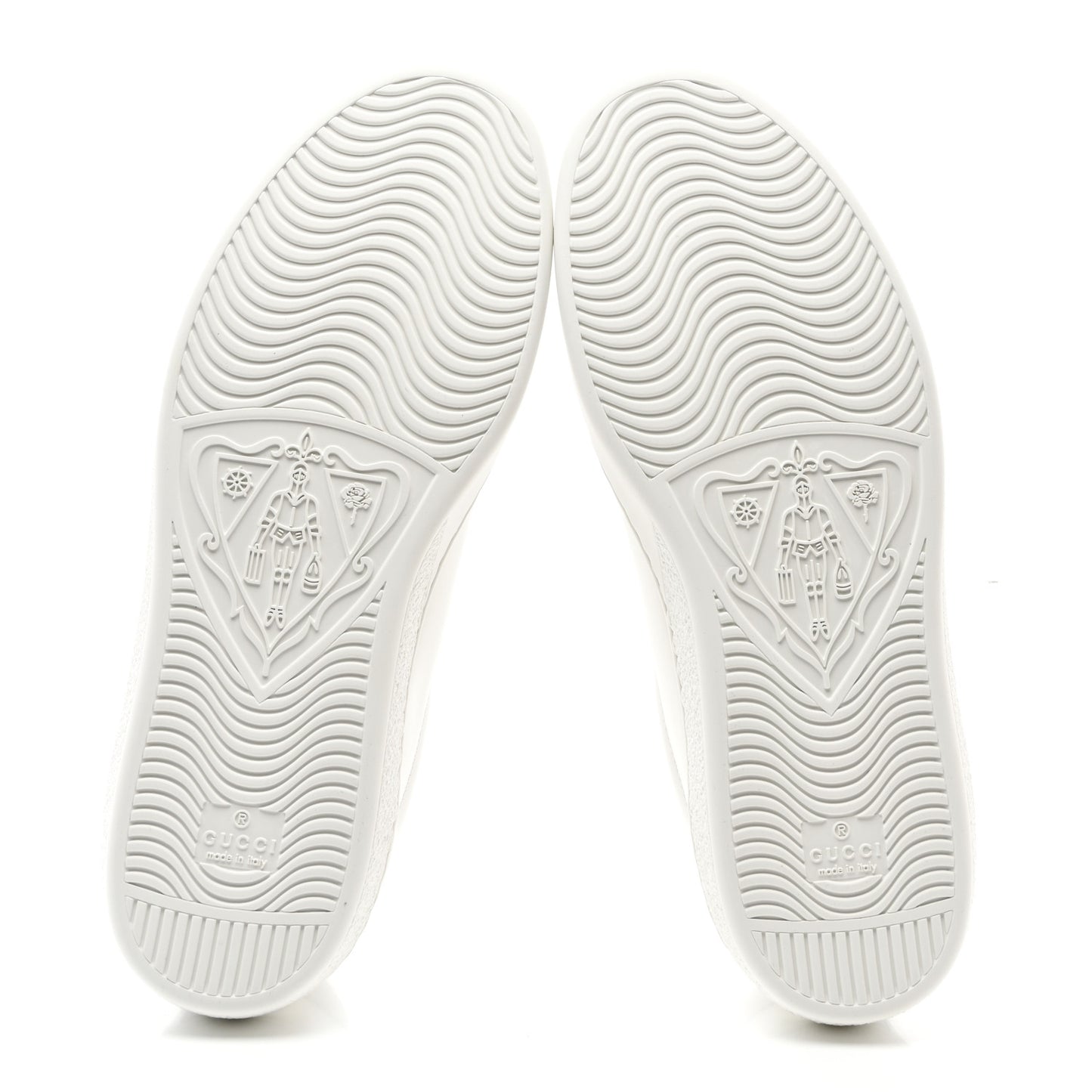 Calfskin Interlocking G Perforated Mens Ace Sneakers 8 White Grey Sky