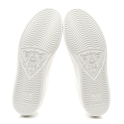 Gucci Calfskin Interlocking G Perforated Mens Ace Sneakers 8 White Grey Sky 5 of 11