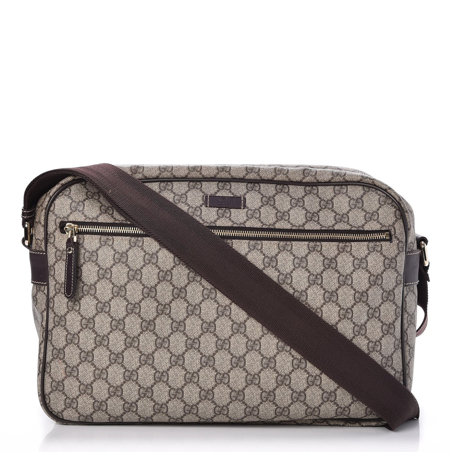 GG Plus Monogram Large Messenger Bag Dark Brown