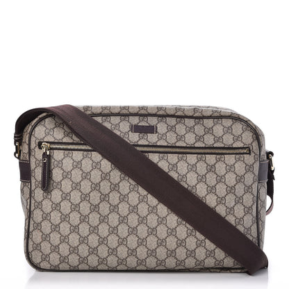 Gucci GG Plus Monogram Large Messenger Bag Dark Brown 1 of 10