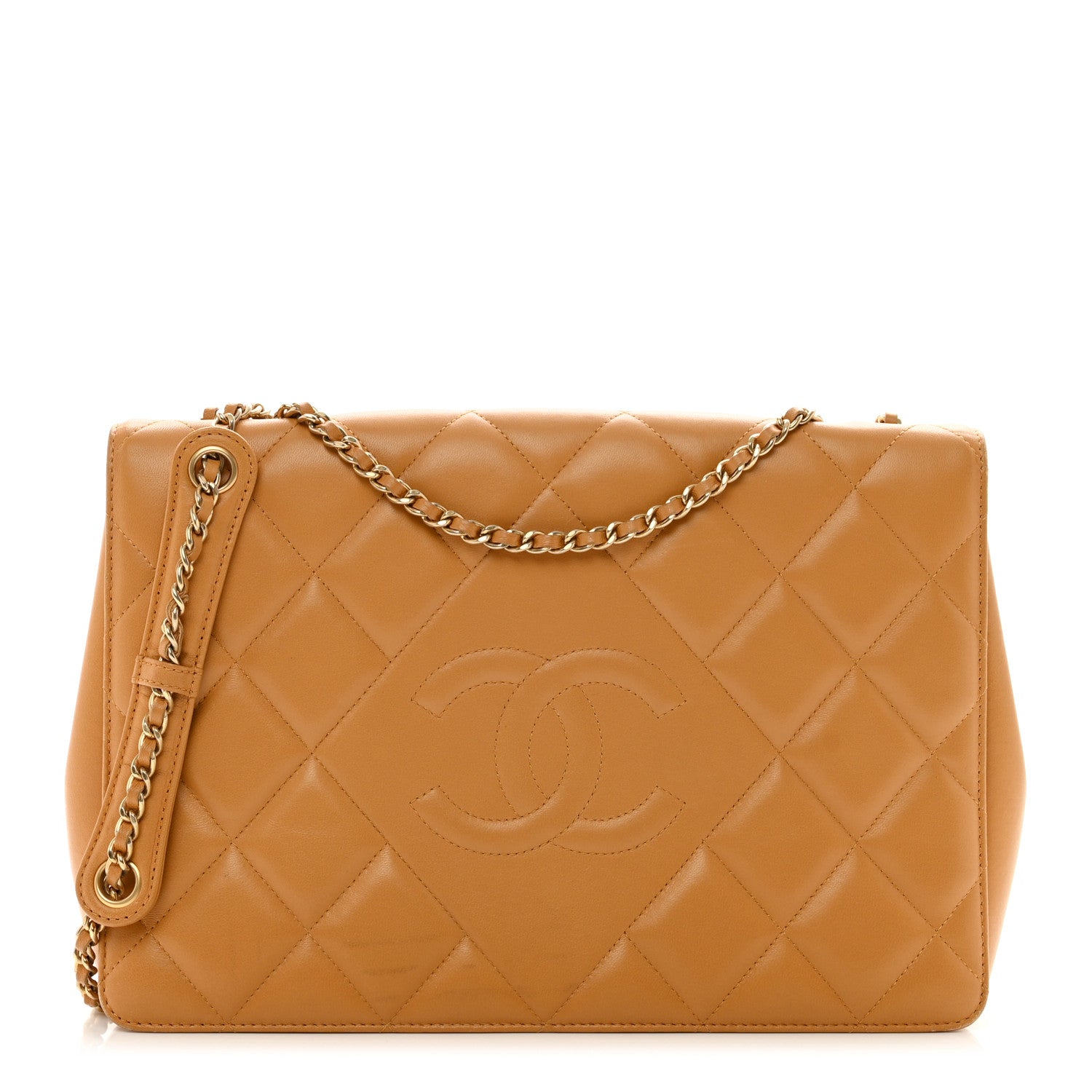 Chanel Lambskin Quilted Medium Diamond CC Flap Beige 1 of 11