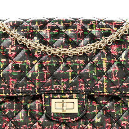 Chanel Tweed Printed Lambskin Quilted 2.55 Reissue 225 Flap Multicolor 8 of 10
