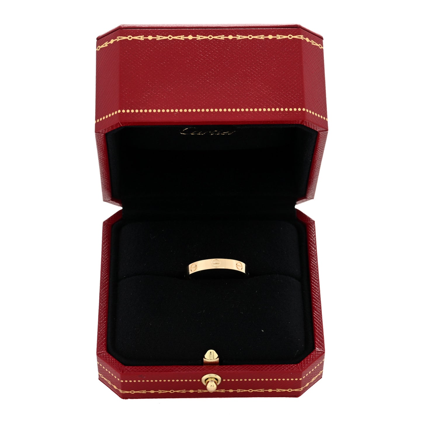 18K Yellow Gold 3.5mm LOVE Wedding Band Ring 61 9.5