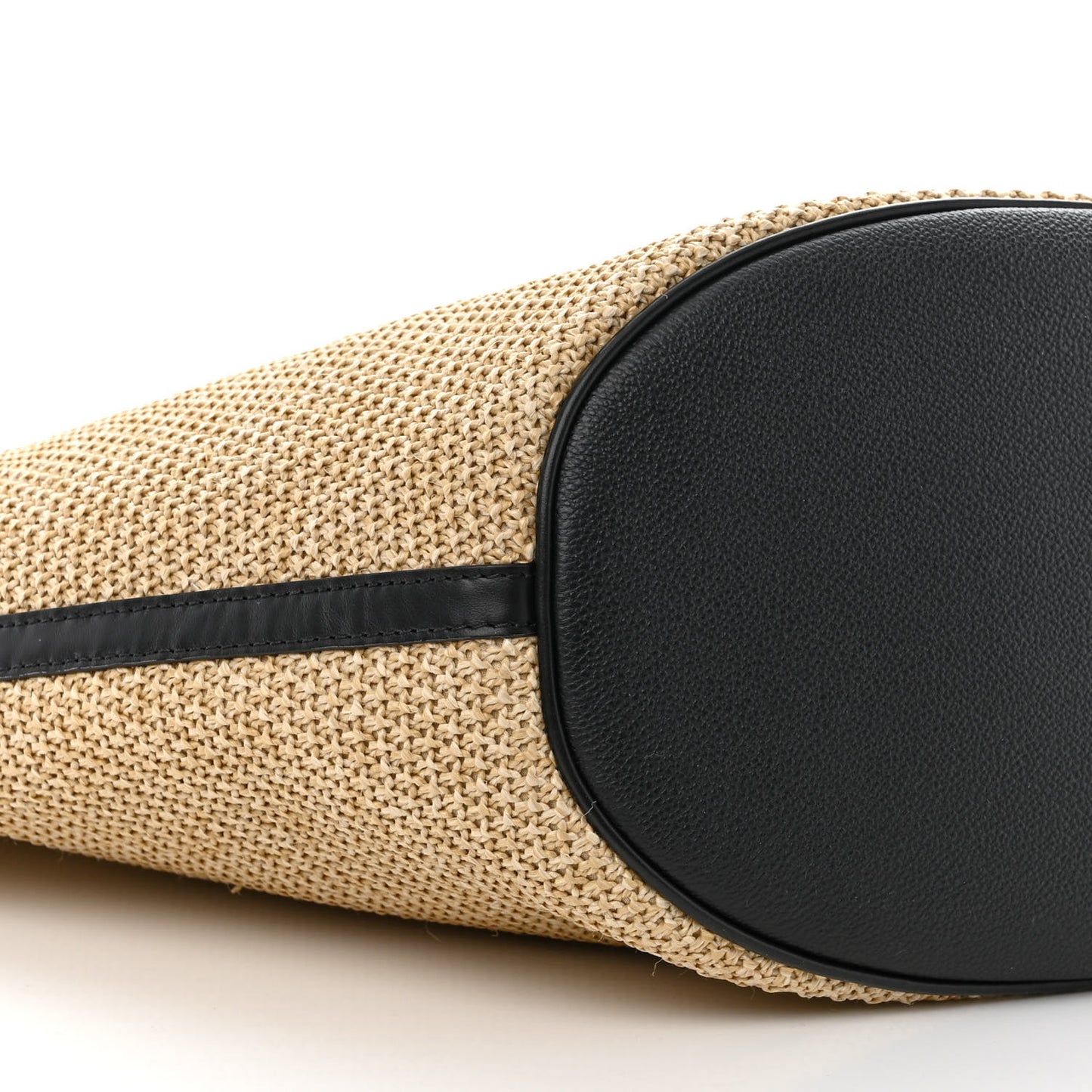 Raffia Saint Jacques Tote Black