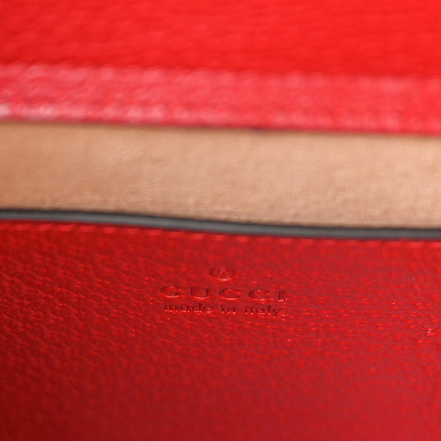 Gucci Textured Dollar Calfskin Web Mini Diana Tote Bag Red 7 of 11