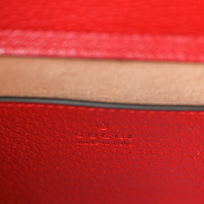 Gucci Textured Dollar Calfskin Web Mini Diana Tote Bag Red 7 of 11