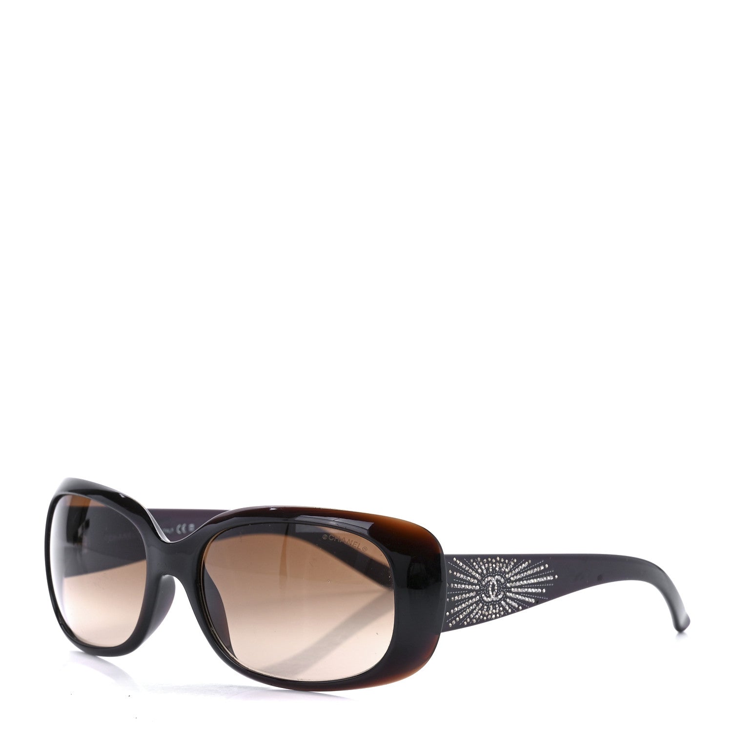 Chanel Crystal CC Logo Sunglasses 6026-B Brown 1 of 8