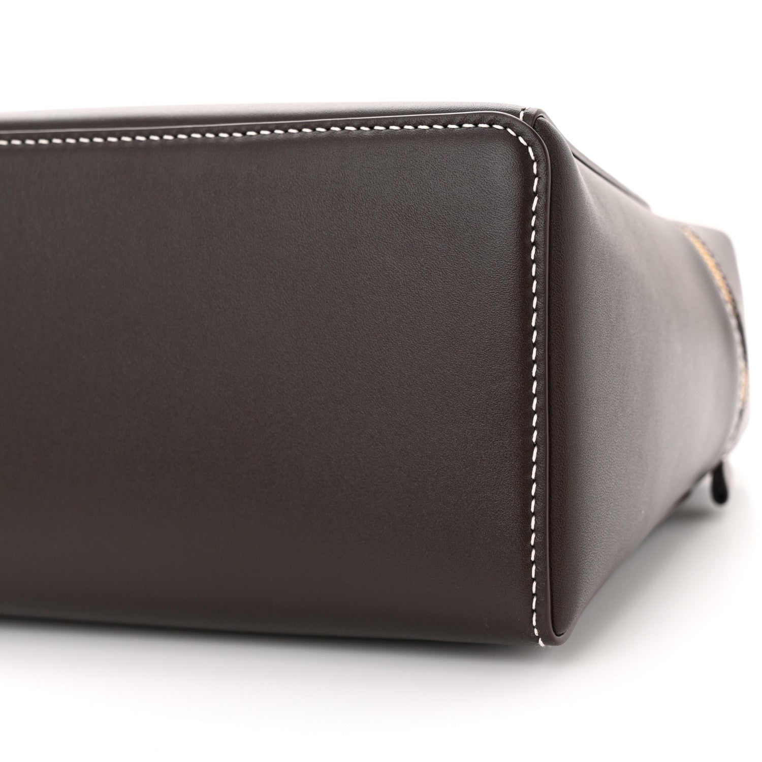 Loro Piana Smooth Calfskin Extra Bag L27 Dark Chocolate Licorice 9 of 11