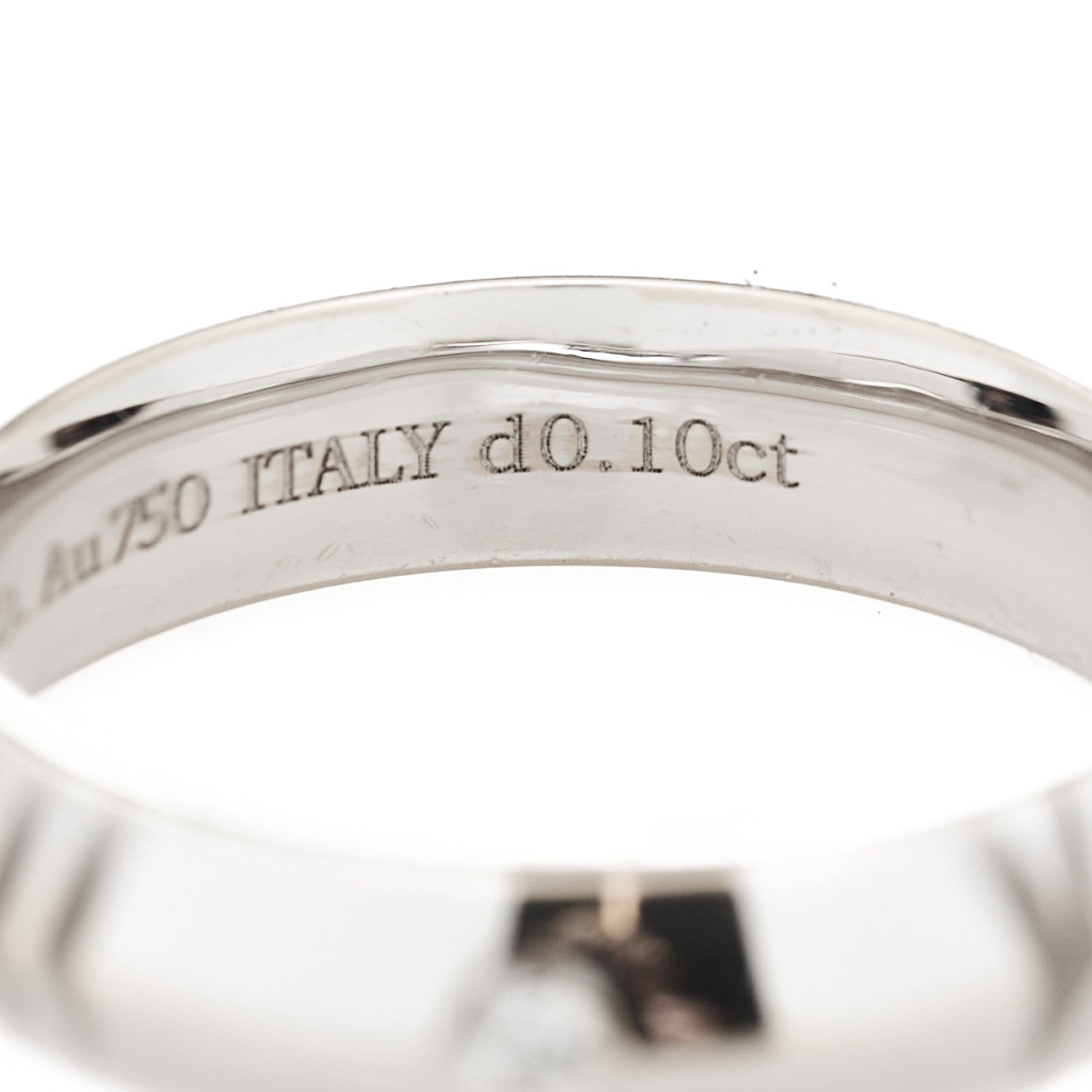 Tiffany 18K White Gold Diamond Narrow Atlas X Closed Ring 53 6.5 6 of 6