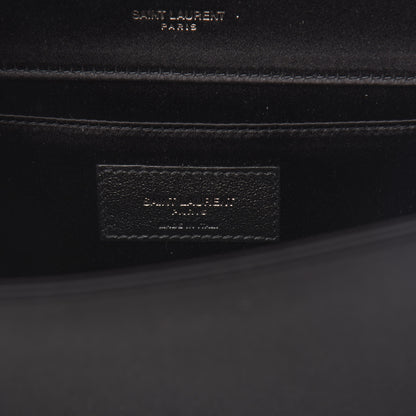 Saint Laurent Viscose Monogram Cassandre Clutch Black 6 of 9