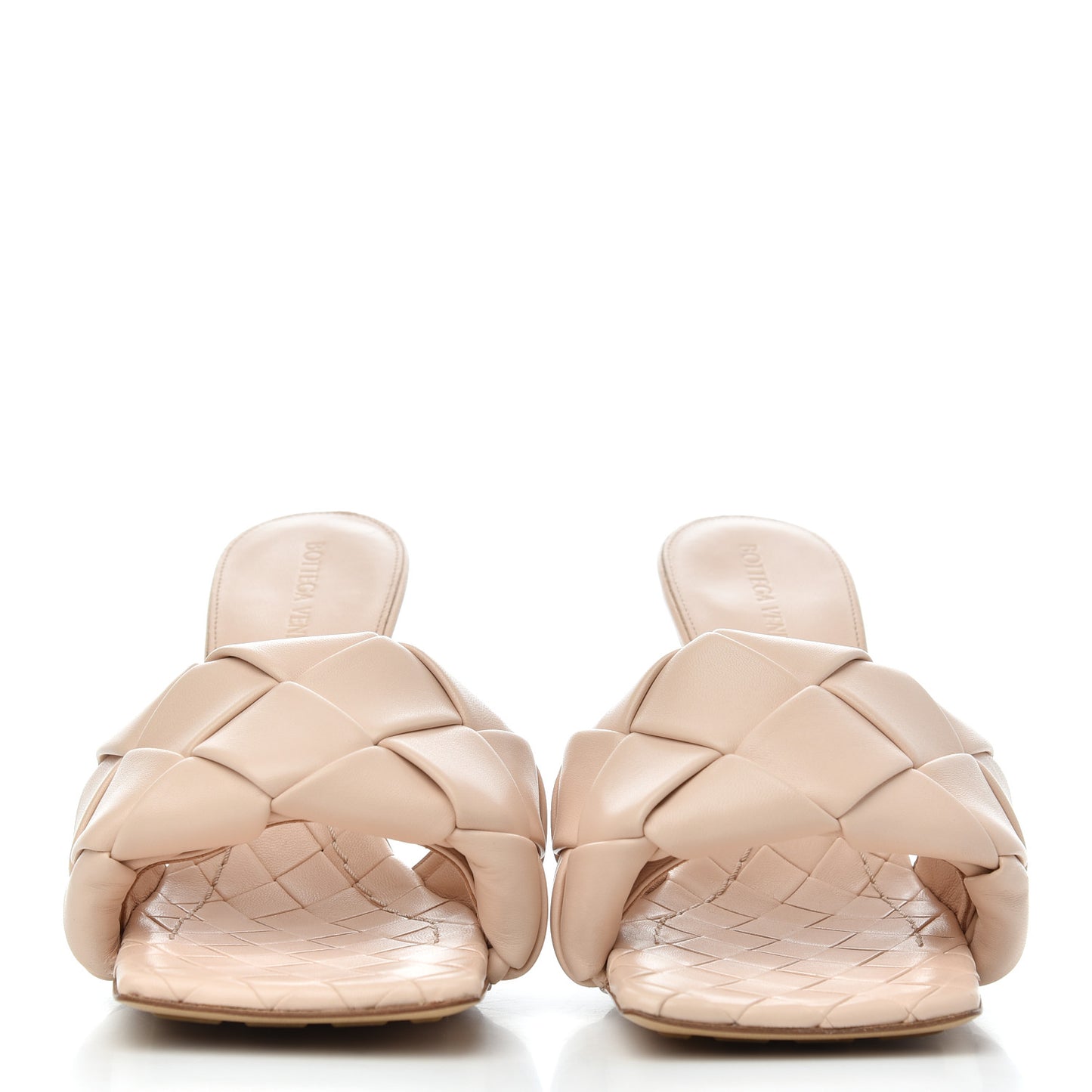 Nappa Maxi Intrecciato Lido Mule Sandals 38 Bandage