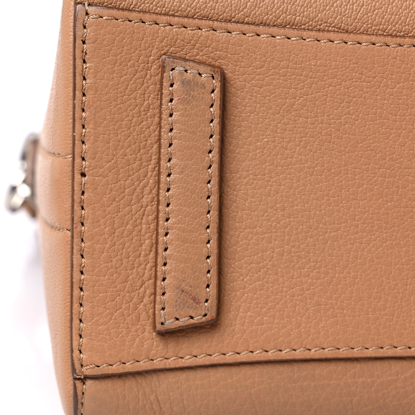 Sugar Goatskin Mini Antigona Light Beige
