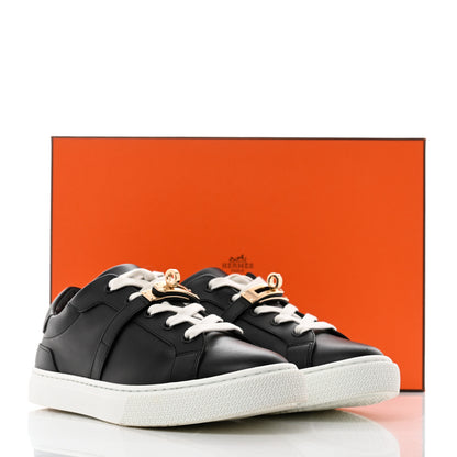 Hermes Calfskin Day Sneakers 36.5 Black 9 of 9