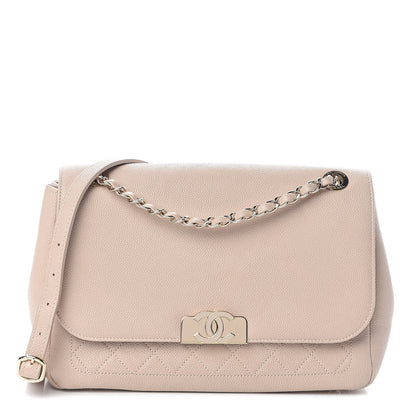 Chanel Caviar Quilted Flap Light Beige 1 of 9
