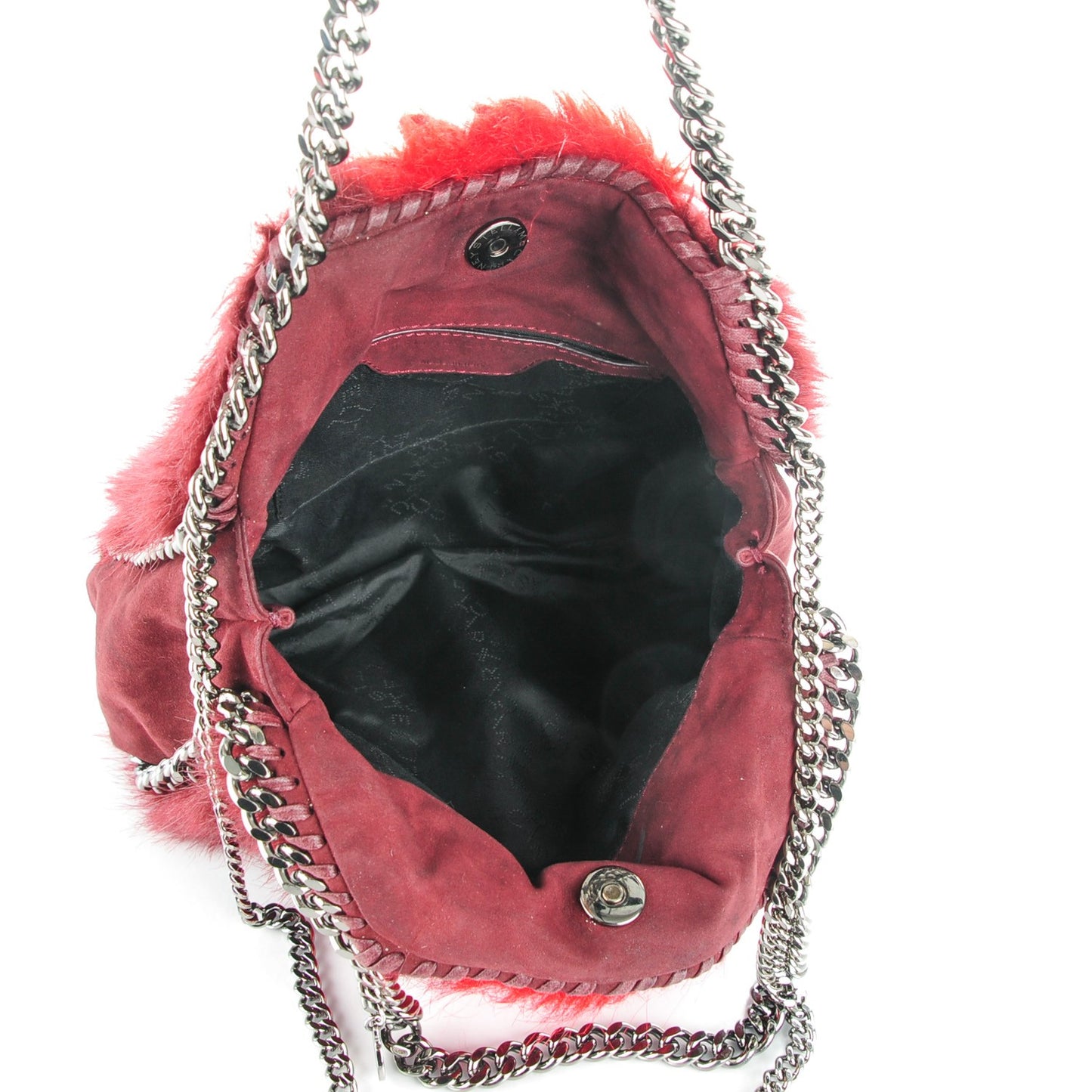 Eco Fur Mini Falabella Tote Red