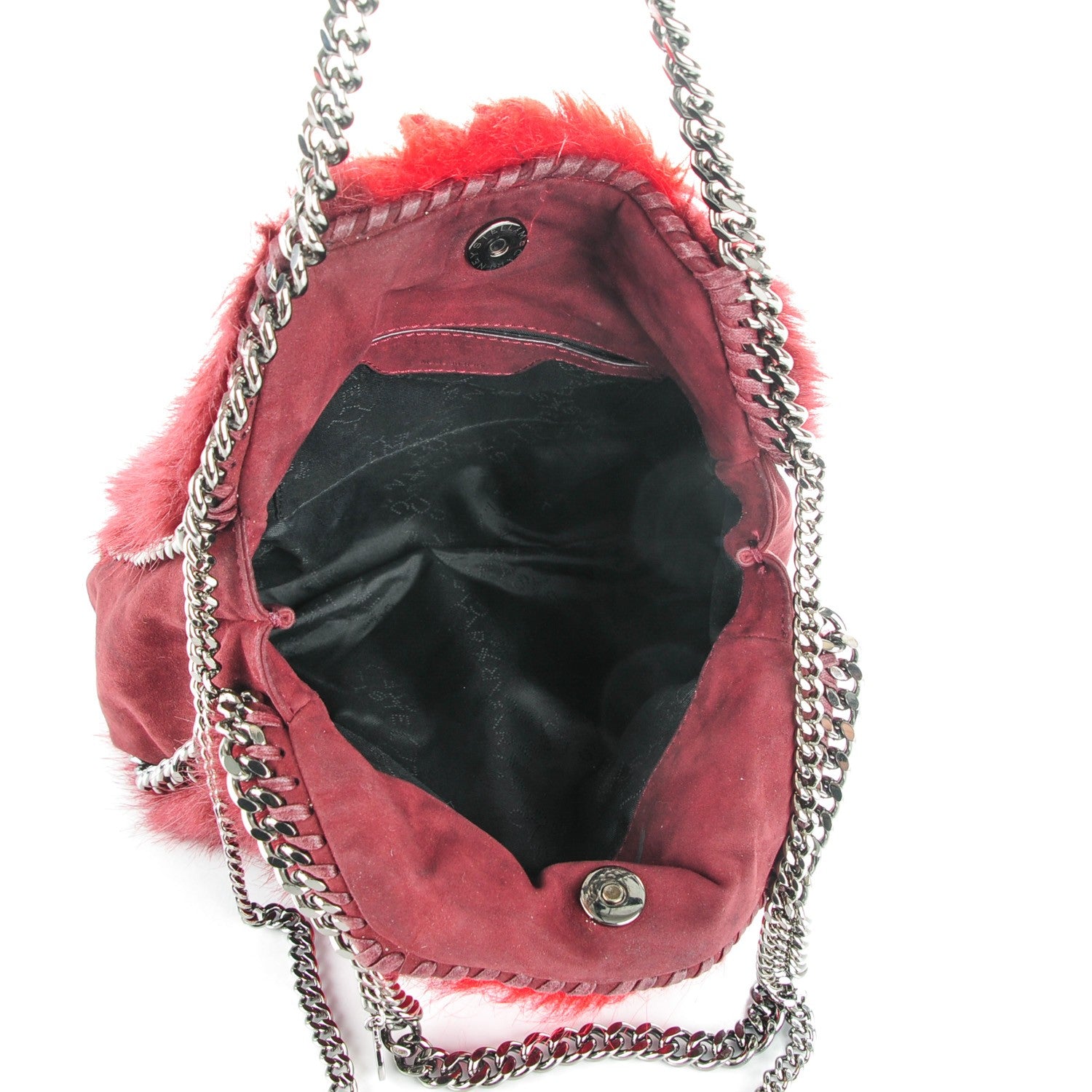 Stella McCartney Eco Fur Mini Falabella Tote Red 5 of 9