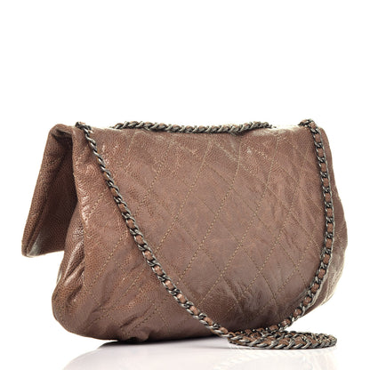 Chanel Caviar Quilted Medium Elastic Flap Brown 3 of 9
