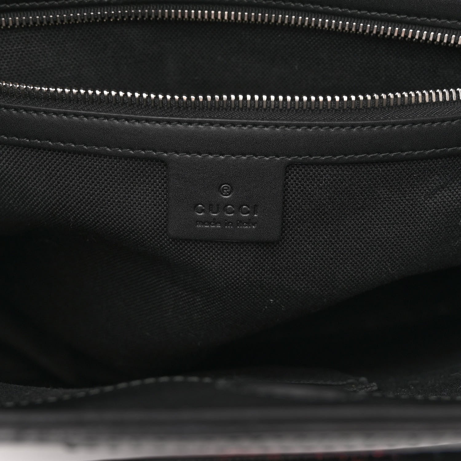 Gucci GG Supreme Monogram Web Tote Black Grey 6 of 12