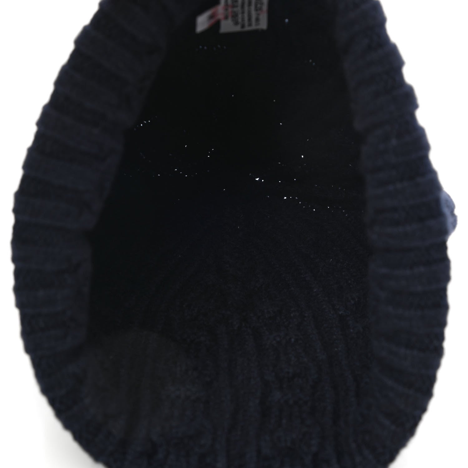 Hermes Cashmere Beanie Hat M Marine 5 of 6