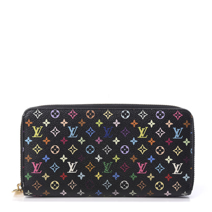 Louis Vuitton Monogram Multicolor Zippy Wallet Black Violet 1 of 14