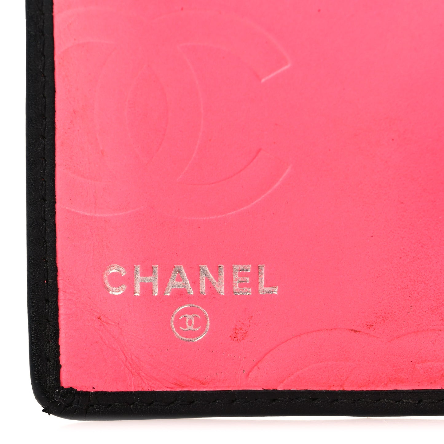 Calfskin Quilted Cambon Yen Wallet Black