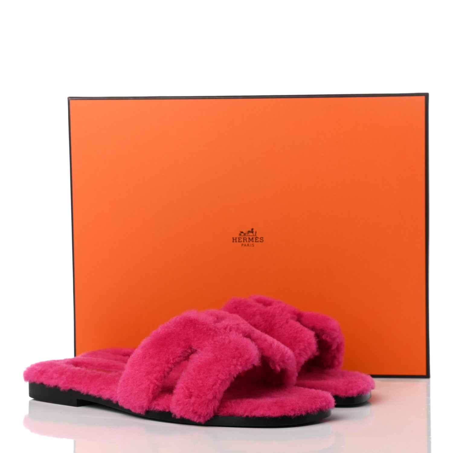 Hermes Woolskin Oran Sandals 37.5 8 of 8
