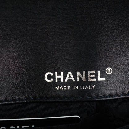 Chanel Patent Small Boy Reverso Flap Navy Blue 7 of 8