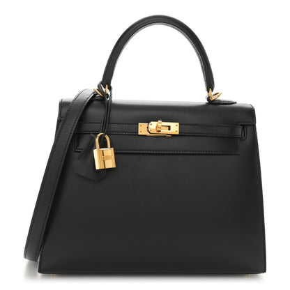 Hermes Tadelakt Kelly Sellier 25 Black 1 of 12