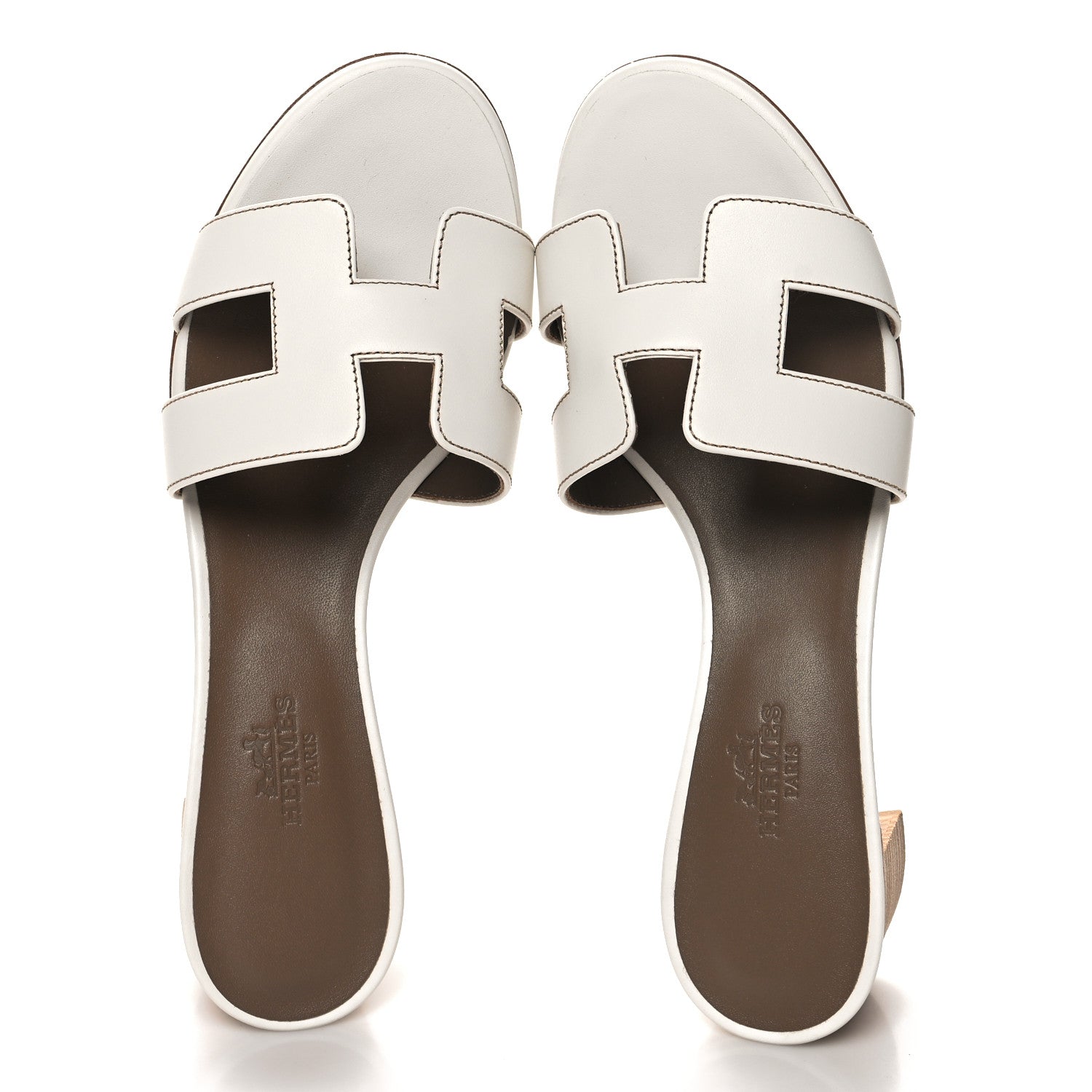 Hermes Calfskin Oasis Sandals 36 White 2 of 9