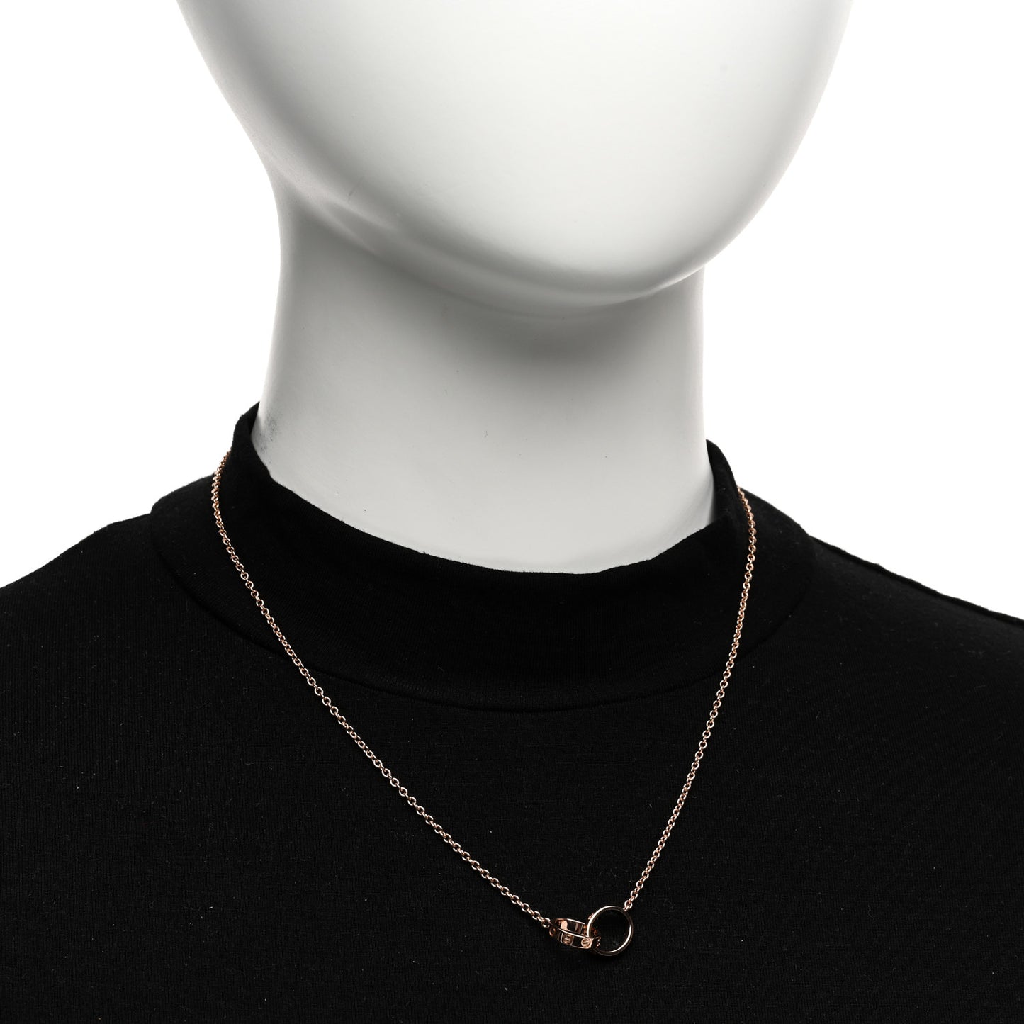 18K Pink Gold Interlocking LOVE Necklace