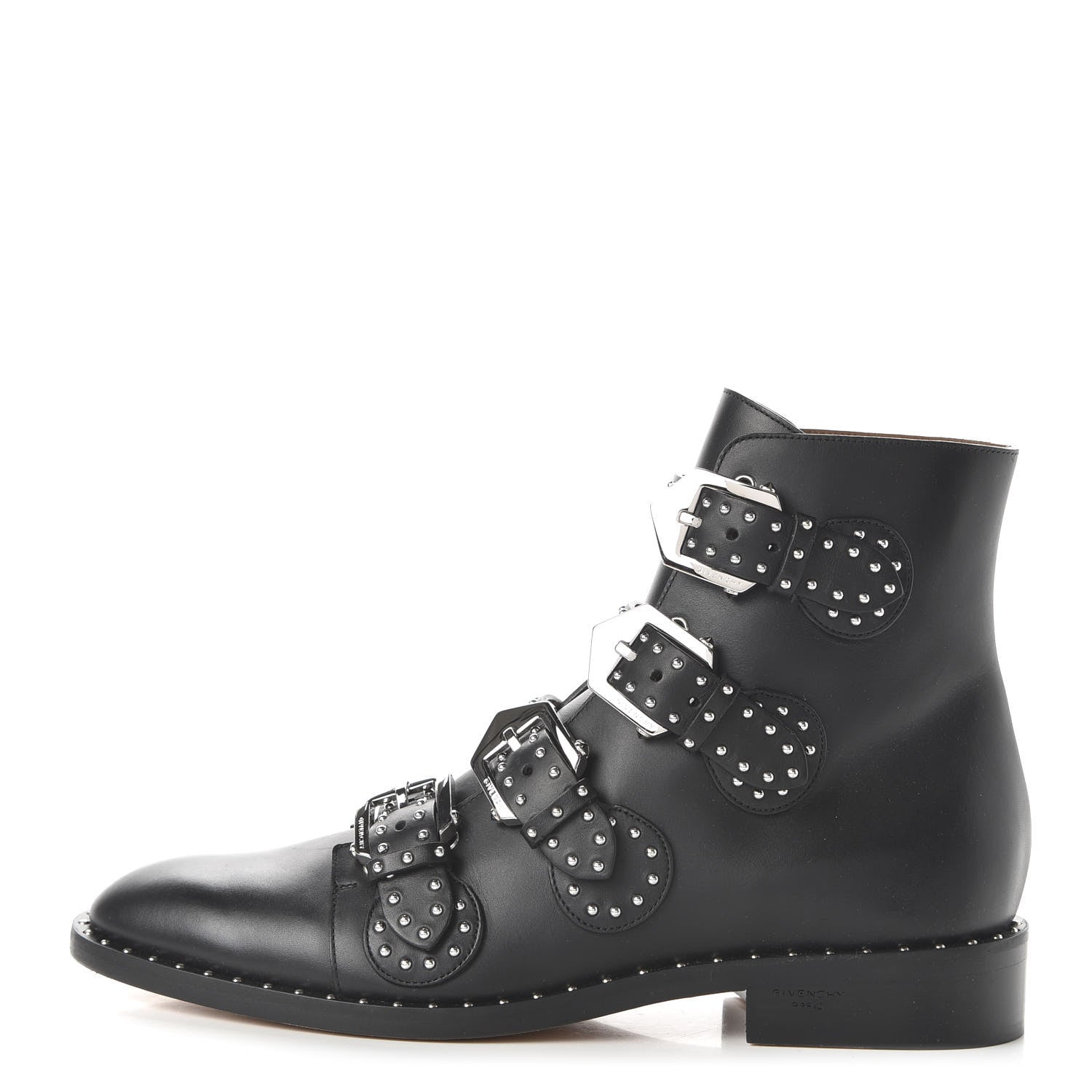 Givenchy Calfskin Studded Prue Buckle Bootie 39.5 Black 1 of 9