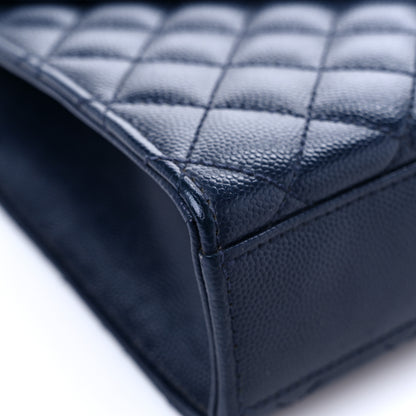 Saint Laurent Grain De Poudre Textured Mixed Matelasse Triquilt Medium Monogram Satchel Deep Marine 7 of 11