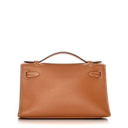 Hermes Swift Kelly Pochette Clutch Gold 17 of 21
