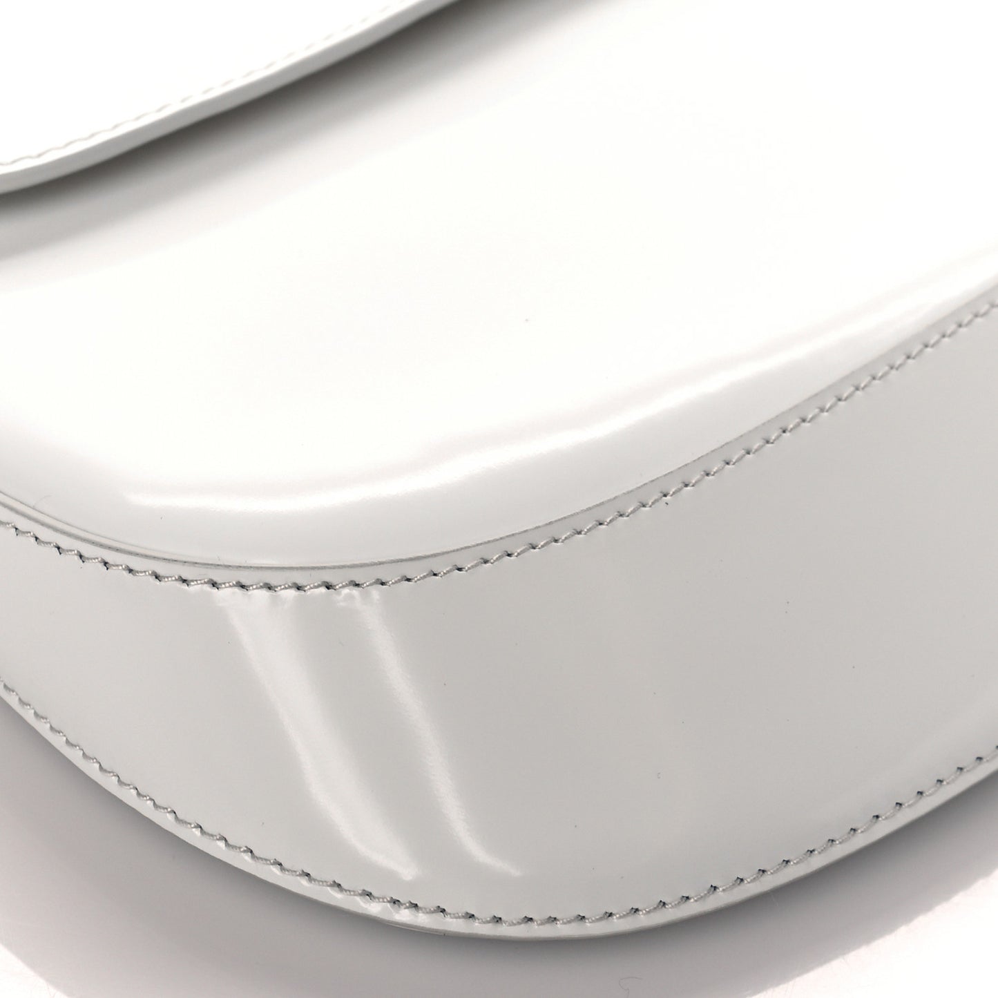 Spazzolato Cleo Flap Shoulder Bag White